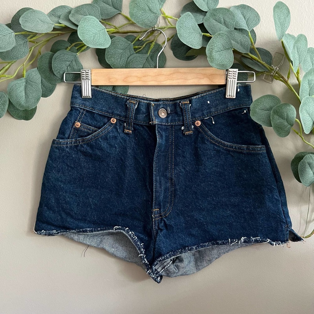 ORANGE TAB LEVI'S BARNSTORMERS Denim Cutoff Shorts Size 9 casual comfort summer